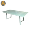 outdoor furniture aluminum garden table garden glass tops bases metal dining table