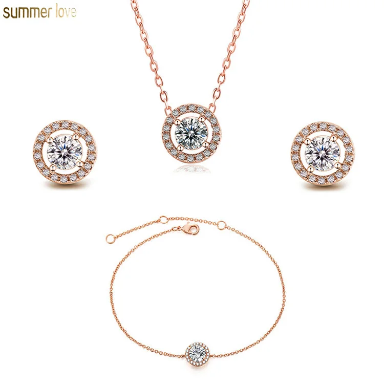 Unique Delicate Rose Gold Silver Square Zircon Round CZ Crystal Women's Wedding Stud Earring Bracelet Pendant Necklace Set
Unique Delicate Rose Gold Silver Square Zircon Round CZ Crystal Women's Wedding Stud Earring Bracelet Pendant Necklace Set