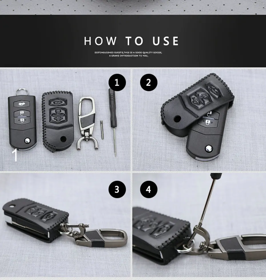 Car Key Case Keychain For Mazda (16)