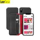 Alibaba Best seller PU Leather Case For iPhone X Folio Wallet Case with Cards Slots