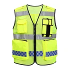 Traffic Multiple Pockets Reflector Safety Jacket Security Police Vest Reflective