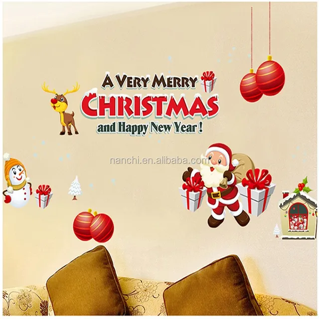 merry christmas and happy new year gift an abacus wall stickers