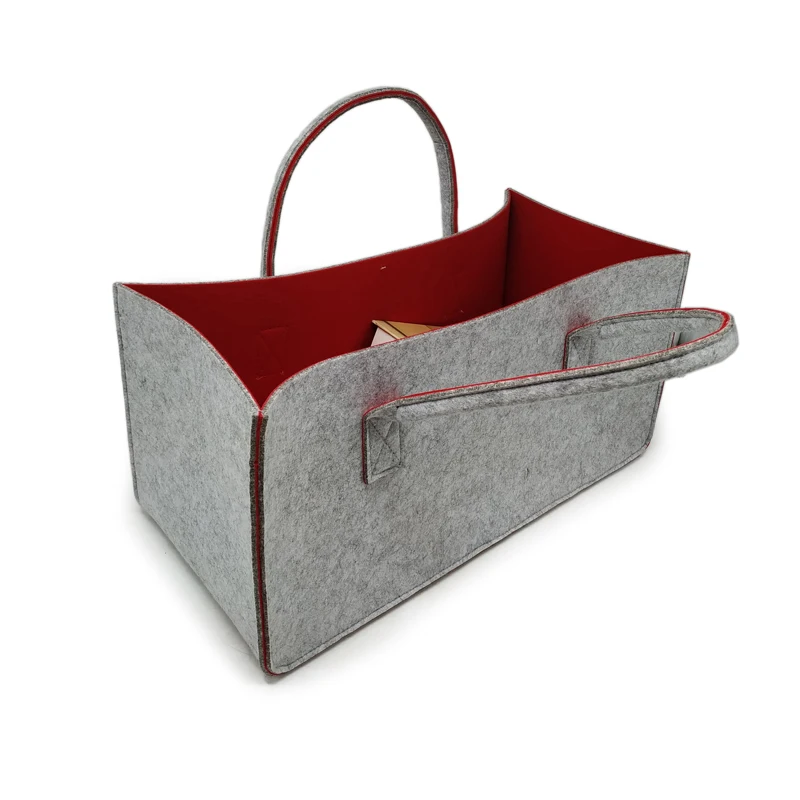 Factory supply folding felt storage wood basket Holder felt bolsos firewood basket for firewood with Handles
Factory supply folding felt storage wood basket Holder felt bolsos firewood basket for firewood with Handles