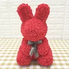 Rose Roses Flowers PE Rose Handmade Rabbit Teddy Bear Flowers Valentine Artificial Flower Dog Puppy