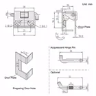 Good quality low price industrial 180 degree hinge used on panel box or machine JL212