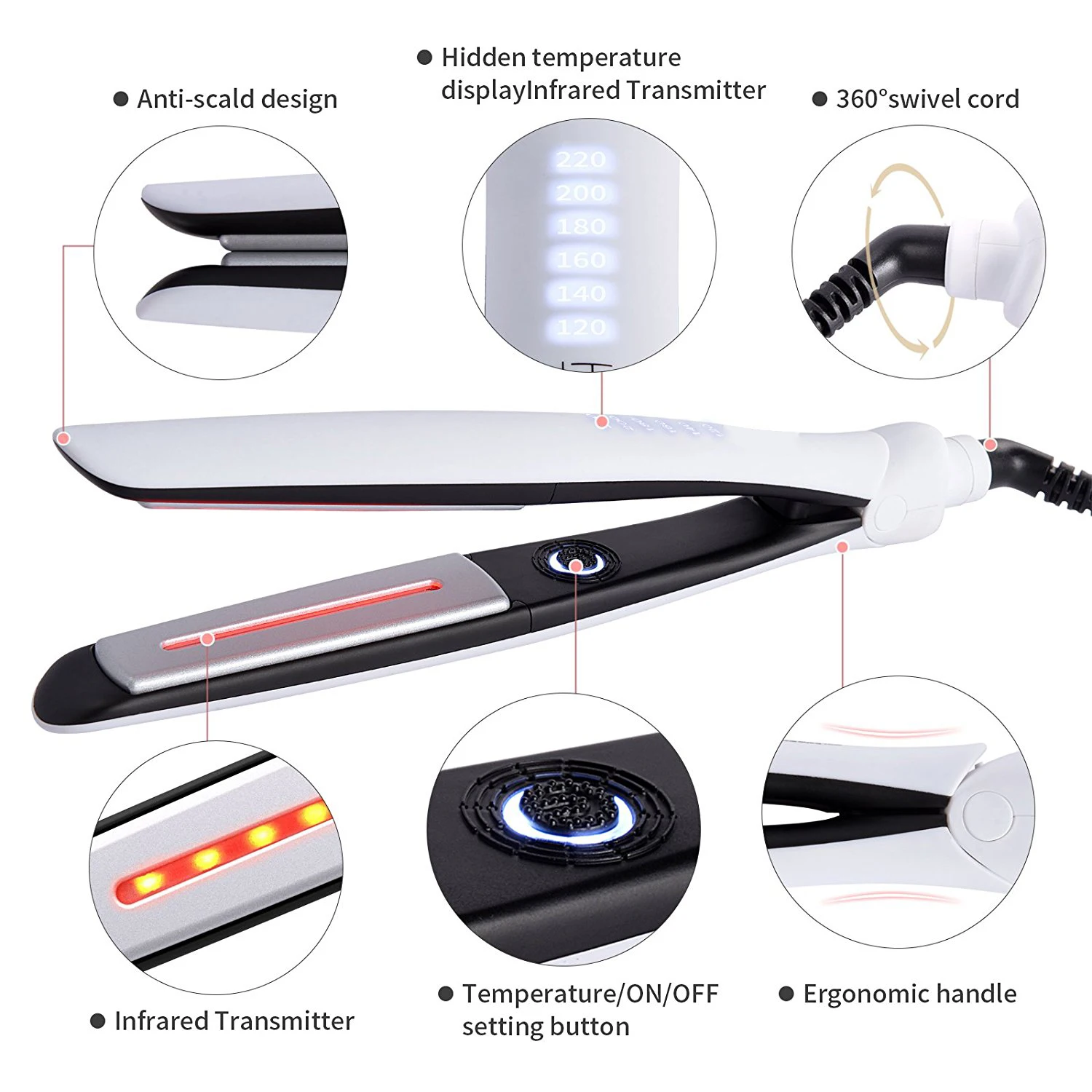 Ergonomic Design Top 10 Hair Straighteners Hair Styling Tools With
