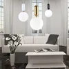 LED crystal ball hanging contemporary chandeliers lighting glass pendant light