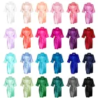 wholesale colorful kimono satin girls robes women