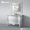 White color wholesale liquidation modern European used bathroom cabinet vanity furniture germany for sale