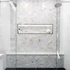 Polished white marble mosaic fan shaped decorative bathroom wall tiles