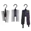 3 Piece 360 Degree Rotation Non-Slip Clips Holder, Tie Belt Rack Organizer Hanger, Cross X Tie Rack