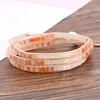 New Fashion Jewelry Leather Bracelets Bangles for Women Multilayer Colorful Glass Crystal Beads Custom Bracelets Wholesale