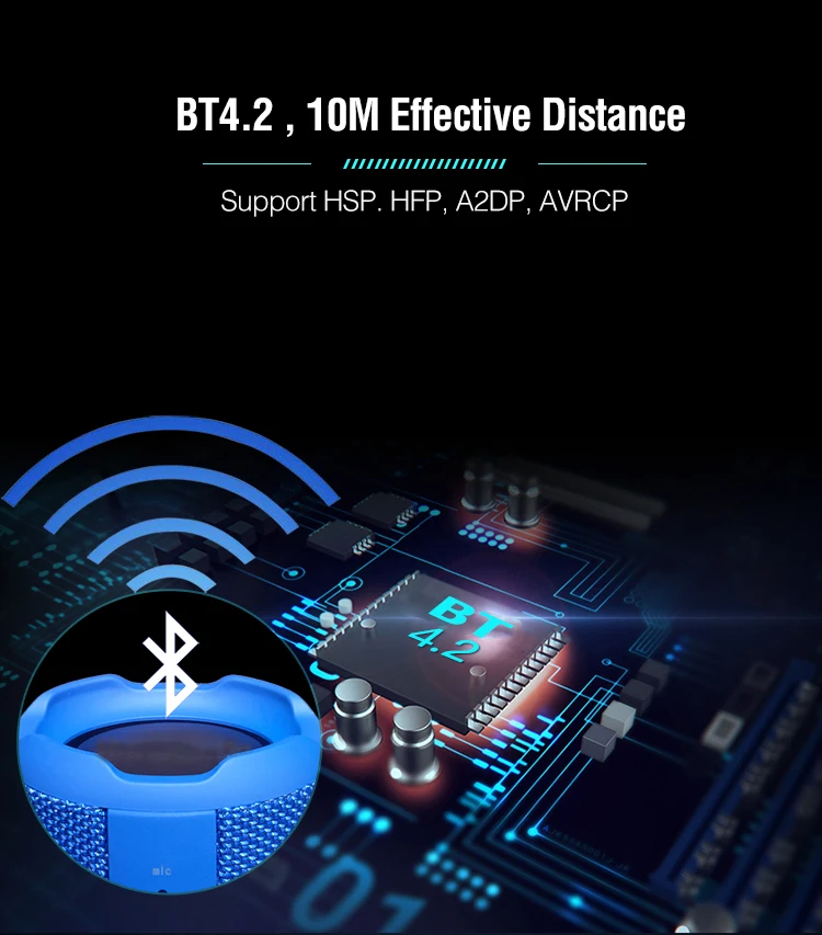 Newest Super Bass Desktop Ipx5 Sports Handsfree Portable Waterproof Outdoor Mini True Wireless Speaker - ANKUX.COM