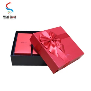 custom oem professional color red ribbon gift box for honey