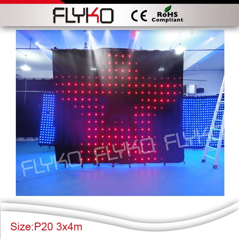 Flyko stage new product high quality P20 low price full color led display amazing flexible led curtain display /fireproof, Rgb 3in 1
Flyko stage new product high quality P20 low price full color led display amazing flexible led curtain display /fireproof, Rgb 3in 1