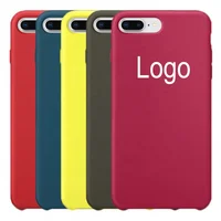 

Custom logo blank microfiber lining liquid silicone mobile cell phone case for iphone 6/6 plus/7/7 plus/8/x max back cove