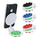 Promotion top grade pocket desk double pvc suction cup plastic folded round shaped novelty cell phone holder