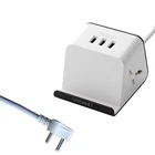 3 pin multi plug 230 volt extension lead usb socket