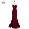 2018 Italy Style Sleeveless Floor Length Red Gown Evening Dresses