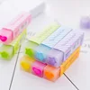 Wholesale custom soft colorful cute pencil rubber erasers used for student stationery