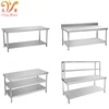 Wholesale Chinese Stainless steel pre table restaurant workbench Kitchen Food 2-layers table