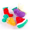 Safe Colorful Fruit Vegetable Shape Sound Hide and Seek Plush Dog Toy