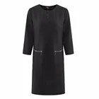 women plain style black plus size evening dress