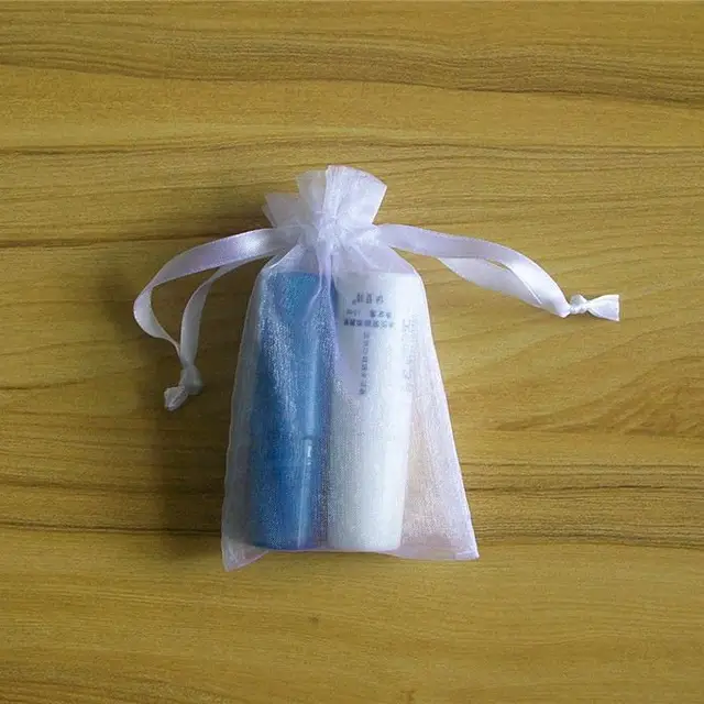 gift organza pouch with ribbon/baby party favors gift bags