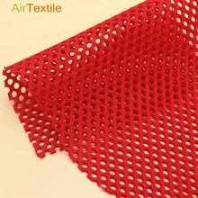 Red 100 % polyester air mesh fabric for lady dress
