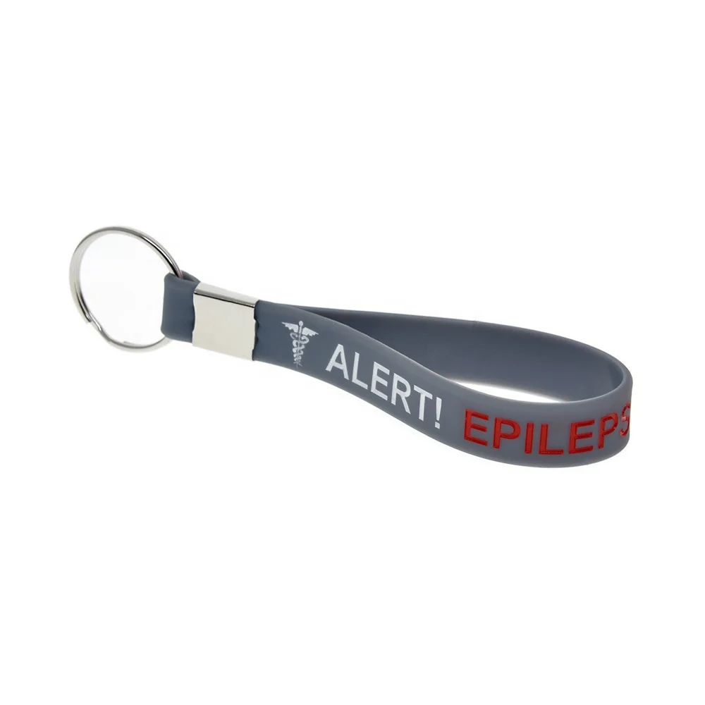 25PCS Grey Debossed Alert Epilepsy Silicone Wristband Key Holder, White, gray, blue, black
25PCS Grey Debossed Alert Epilepsy Silicone Wristband Key Holder, White, gray, blue, black
