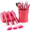 Luxury round brush packaging makeup brush Professional cosmetic brush set