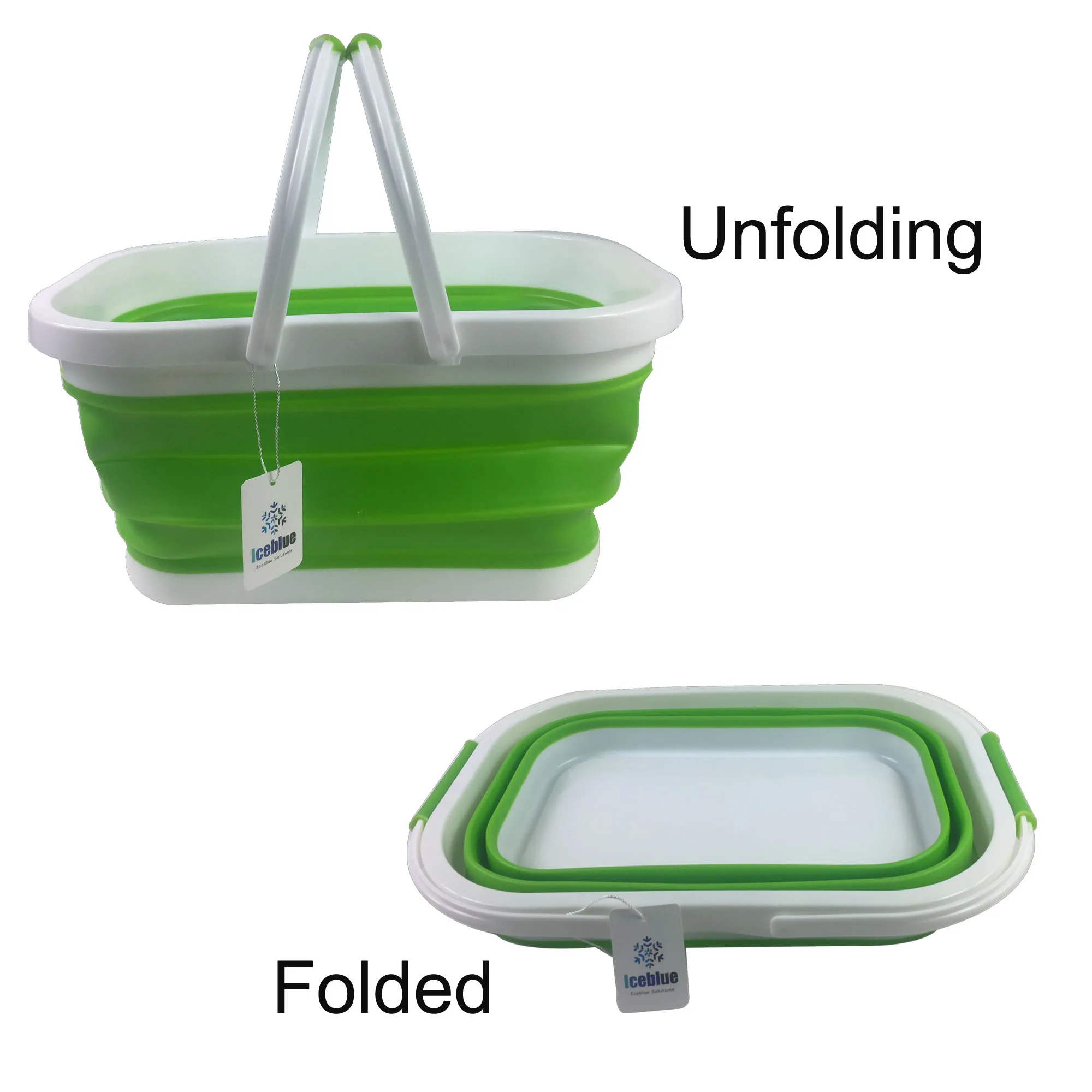 iceblue hd plastic collapsible storage picnic baske