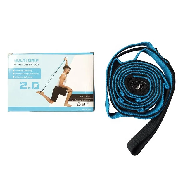workout ballet cotton stretching custom yoga stretching strap with loops, Blue+black
workout ballet cotton stretching custom yoga stretching strap with loops, Blue+black
