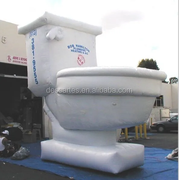 OEM design inflatable replica toilet/custom made inflatable closestool for sale