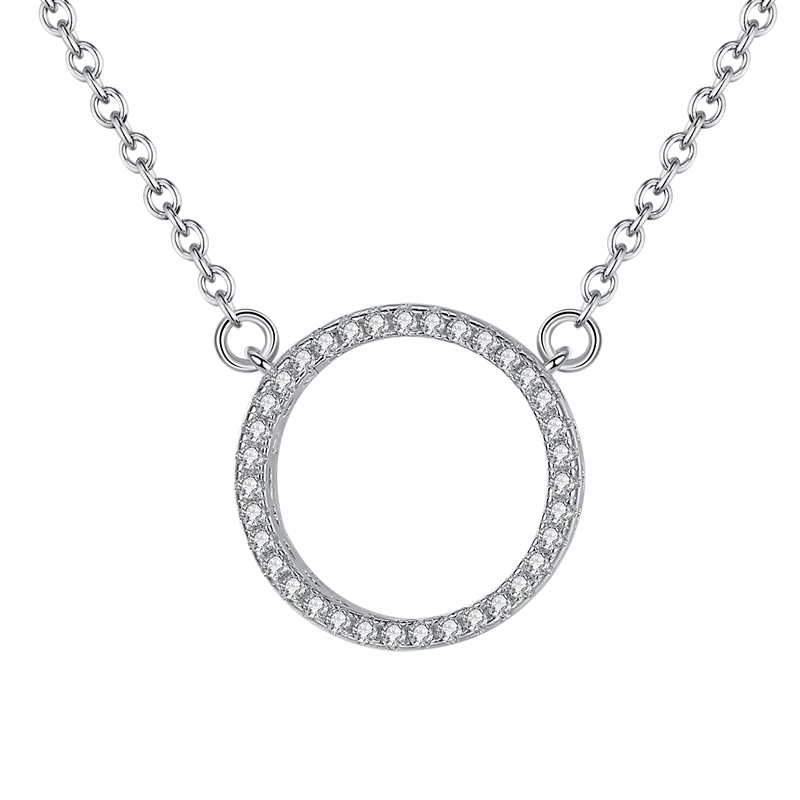 Luxury 925 Sterling Silver CZ Pendant Charm Necklace Crystal Round Shape Necklace For Women Fashion Jewelry Gift
Luxury 925 Sterling Silver CZ Pendant Charm Necklace Crystal Round Shape Necklace For Women Fashion Jewelry Gift