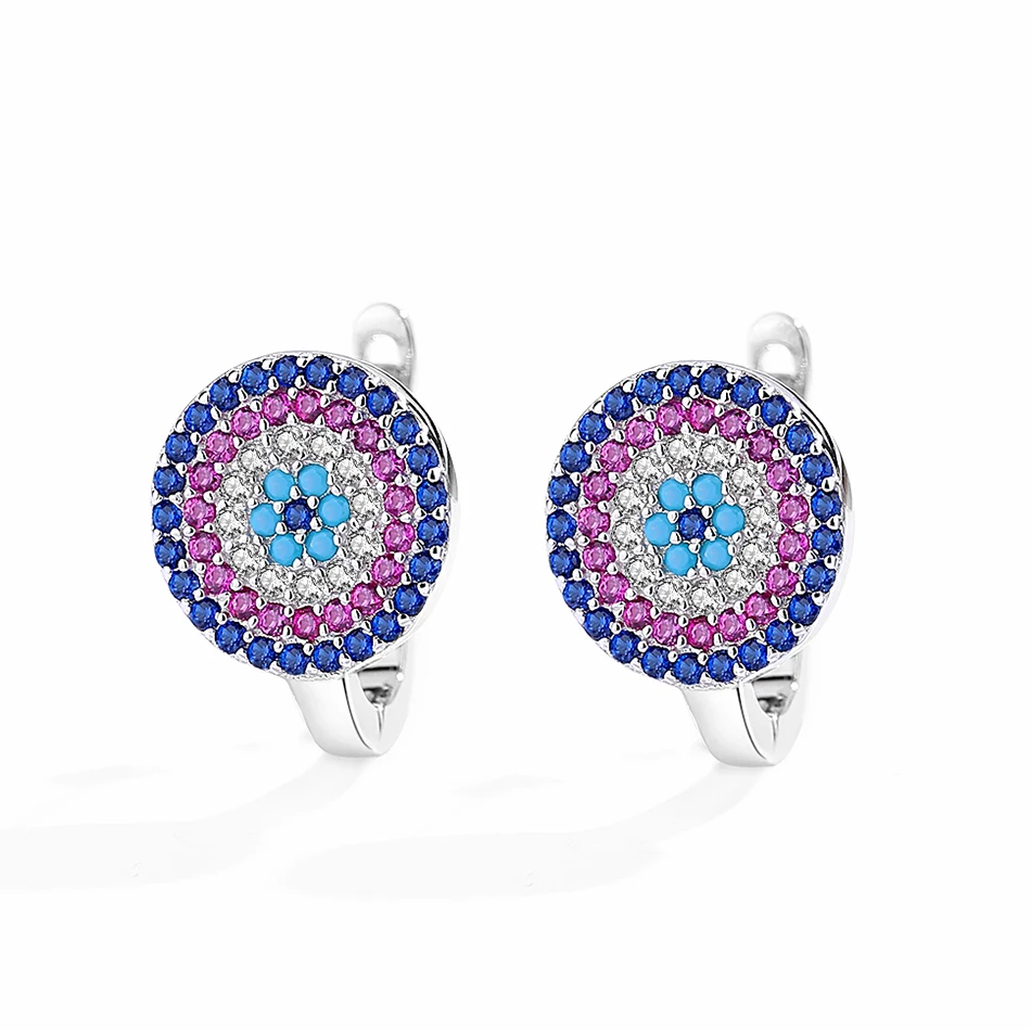 High Quality 925 Sterling Silver Earrings Round Colorful Eye Stud Earring for Women Fashion Daily Party Jewelry
High Quality 925 Sterling Silver Earrings Round Colorful Eye Stud Earring for Women Fashion Daily Party Jewelry
