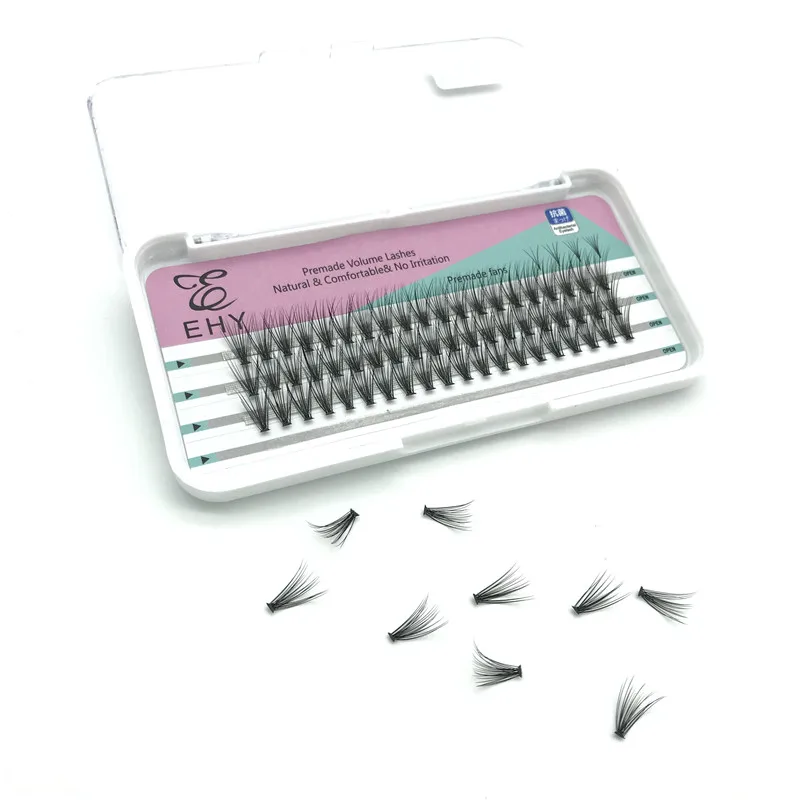 Custom 60pcs Individual False Eyelash heat bonded clusters eyelash extension, Natural black
Custom 60pcs Individual False Eyelash heat bonded clusters eyelash extension, Natural black