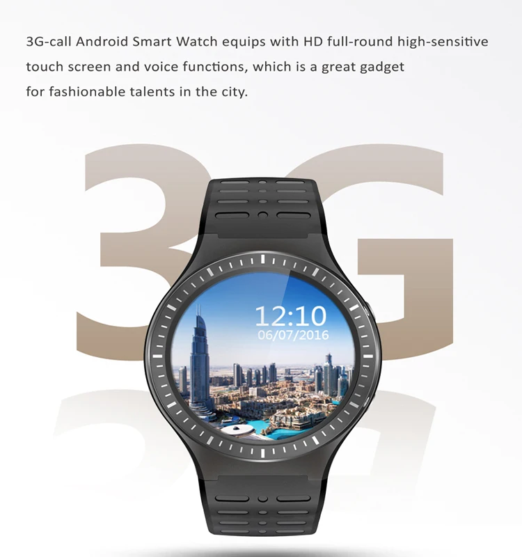 2017 Hot Selling Touch Screen Wifi Android Sport Smart Watch With The Phone Function - ANKUX Tech Co., Ltd