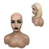 African American Wig Display Mannequin Head with Shoulder Realistic Half Body Double Shoulder Beautiful Manniquin Wig Head
