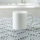 European customized cheap plain bulk bone china 11oz white coffee mug