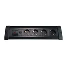 Aluminum Alloy Germany Socket Electrical Wall Eu Office Table/desktop Switch With Overload Protector
