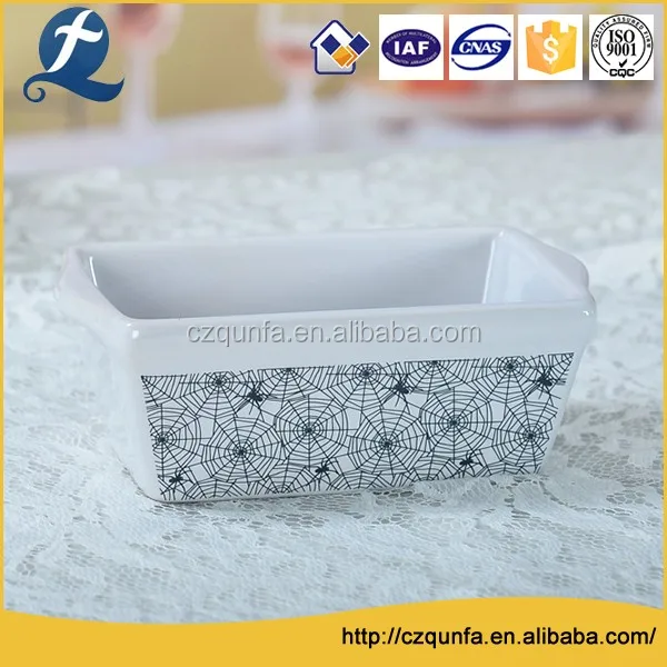 Stoneware oven safe rectangular french bread pan loaf baking pan with customized shape