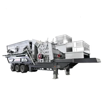 200t/h wheel type mobile crusher for granite limestone portable crushing plant