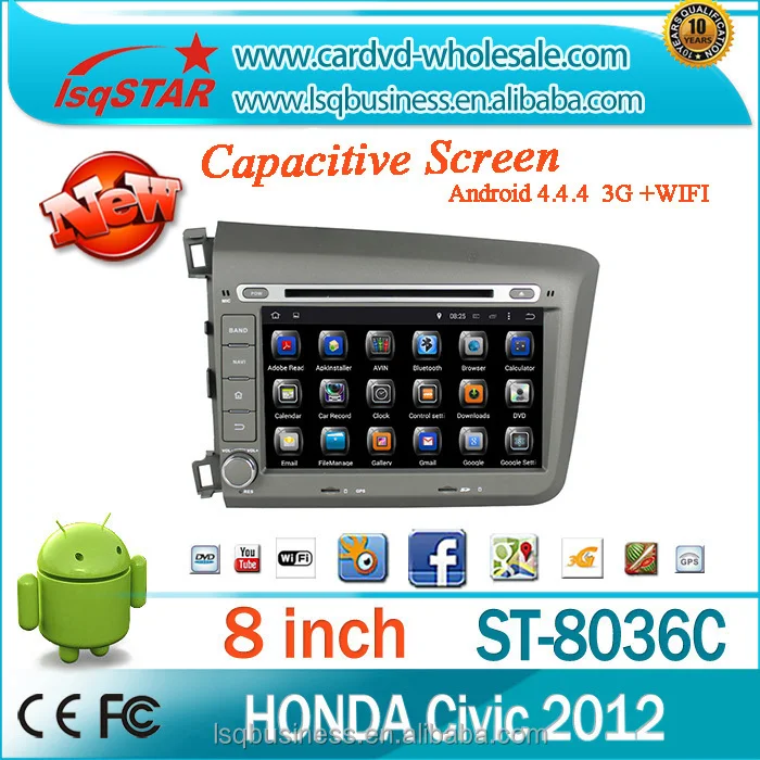 In dash android multimedia car DVD player with Navigation for Honda Civic 2012