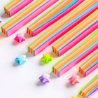 Paper Fluorescent Paper Wholesale Custom Lucky Star Fluorescent Folding Paper Colorful Origami Quilling Paper