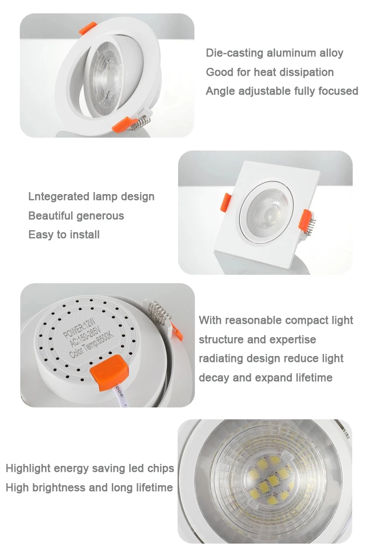 2019 very popular cheap price plastic led cob downlight 3w 5w 7w 9w 12w