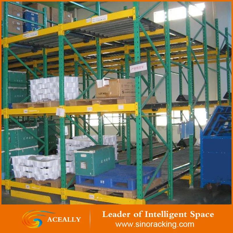 Gravity roller rack,heavy duty warehouse rack