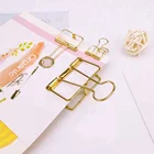 Japanese Designer Wire Skeleton Clips Metal Gold Wire Binder Clip