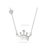 Wholesale One Dollar Necklace, Girls Stainless Steel Crown Necklace