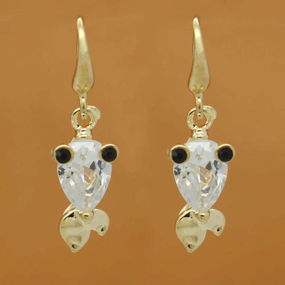 Fashion Accessories Goldfish Bigeye Goldfish Statement Earrings White Round Imitatio Zircon Women's Jewelry Earrings 
Fashion Accessories Goldfish Bigeye Goldfish Statement Earrings White Round Imitatio Zircon Women's Jewelry Earrings